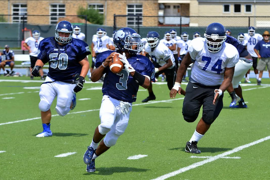 Behind one of the biggest offensive lines in Brooklyn, quarterback Chris Parker and the rest of Poly Prep’s running backs should be well protected this season as they look for a perfect record.