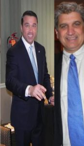 Domenic Recchia (right) is neck-and-neck in his race with U.S. Rep. Michael Grimm.
