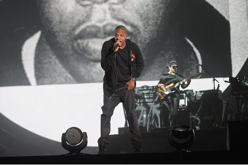 Jay-Z performs at the 3rd Global Citizen Festival at Central Park on Saturday.