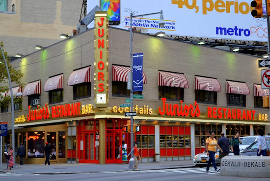 Junior’s flagship location is at Flatbush Avenue Extension and DeKalb Avenue in Downtown Brooklyn.