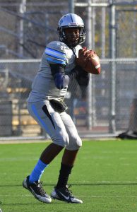 Grand Street Campus’ Justin White is one of the top quarterbacks in New York City and has already thrown seven touchdown passes and 478 yards in three games so far this season.