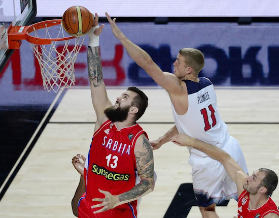 Nets center Mason Plumlee earned himself a gold medal during Sunday’s FIBA Basketball World Cup championship game against Serbia in Madrid.