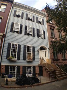 True Blue: The new owner of 104 Willow St. is having interior renovation done at the eye-catching 1820s-vintage house.