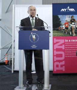 Bill Bratton gives a press conference in anticipation of Sunday's NYC Marathon. AP Photo/Seth Wenig