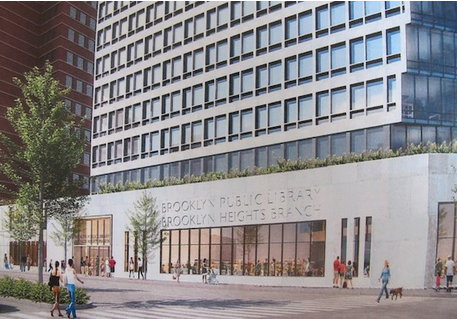 A rendering of the new library by the developer Hudson Co.