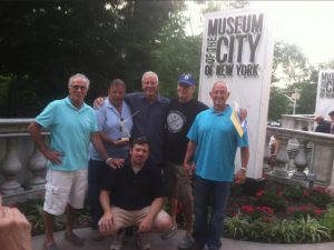 Shown are some of the old “stickball” boys of Brooklyn.