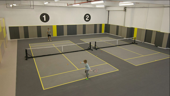 Check out the kid-sized tennis courts at children's club Court 16 in Gowanus.