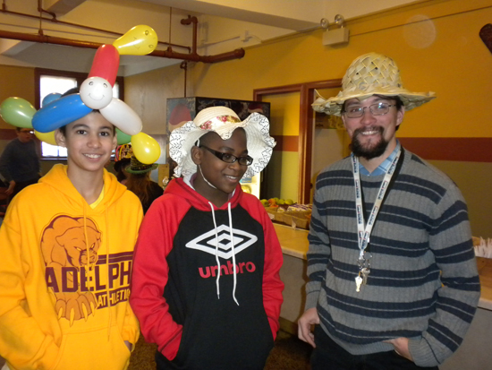Students and staff members at Adelphi Academy of Brooklyn sported all sorts of interesting headgear for Crazy Hat Day.