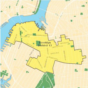 Area of NYC School District 13 in Brooklyn.