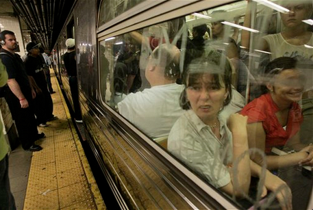 People waited on the F train more than any other subway line in 2013. AP Photo/Mary Altaffer