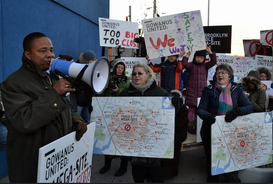 State Senator-elect Jesse Hamilton called it "unconscionable" that the state would put a large-scale probation office in Gowanus within a half a mile of more than a dozen schools and preschools. Eagle photo by Rob Abruzzese
