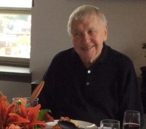 Jerry Slaski pictured at one of his favorite dining spots. Photo courtesy of Assumption Church-Brooklyn Heights