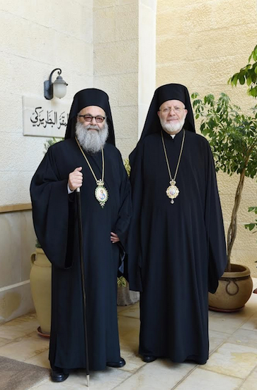 Metropolitan JOSEPH (on the right) is pictured with His Beatitude Patriarch JOHN X. This photo was taken just after his election as Metropolitan in early July at the Patriarchal Monastery of Our Lady of Balamand in North Lebanon. Photo courtesy of St. Nicholas Antiochian Orthodox Cathedral