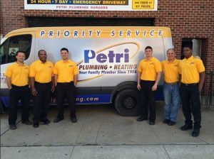 Petri Plumbing and Heating Inc. in Bay Ridge got behind the Go Gold Bay Ridge Campaign in a big way. They donated over $600 to Memorial Sloan Kettering Cancer. Photo courtesy Petri Plumbing and Heating