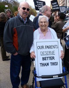 Ruth Willig, 90, with her son Bruce. Photo by Mary Frost