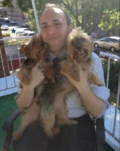 Councilmember Mark Treyger, the owner of two Yorkies, Bella and Bashful, is hosting a pet adoption event with the Sean Casey Animal Rescue group at his Gravesend district office on Nov. 9. Photo courtesy Treyger’s office