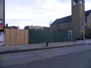 Plans to construct a seven-story building at the site of former St. Patrick Convent in Bay Ridge are being closely watched by Community Board 10 leaders. The convent was recently demolished. Eagle photo by Paula Katinas