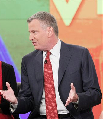 Mayor Bill de Blasio, appearing on "The View" on Tuesday. AP Photo/ABC, Lou Rocco