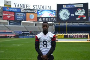 Deonte Roberts led an Erasmus Hall team that was expected to rebuild all the way back to Yankee Stadium. Photo by Rob Abruzzese.