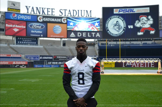 Deonte Roberts led an Erasmus Hall team that was expected to rebuild all the way back to Yankee Stadium. Photo by Rob Abruzzese.