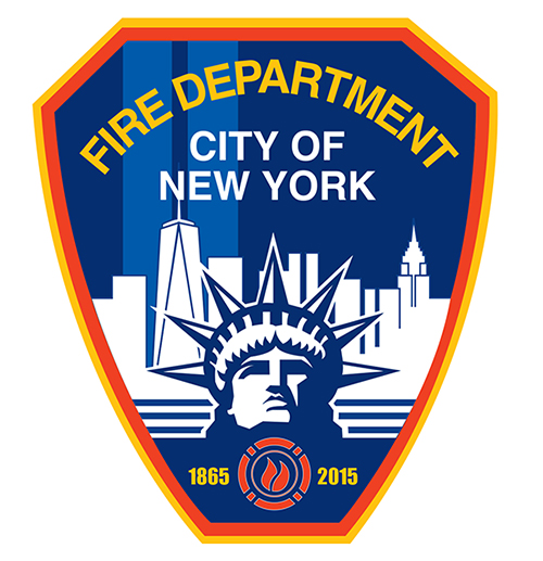 A limited edition collector patch was designed by Firefighter Richard I. Miranda of Rescue Company 1 in honor of FDNY’s 150th anniversary in 2015. Graphic courtesy of FDNY Foundation