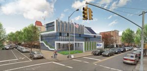 The Greenpoint Environmental Education Center will be built at Brooklyn Public Library’s Greenpoint branch, thanks to a $5 million legacy grant from the Greenpoint Community Environmental Fund. Artist rendering of proposed facility © Beatty Harvey Coco Architect