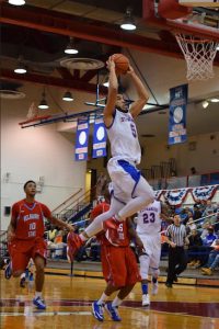 Jalen Cannon scored 16 points and had 10 rebounds in St. Francis' loss to Delaware State on Wednesday. Eagle photos by Rob Abruzzese