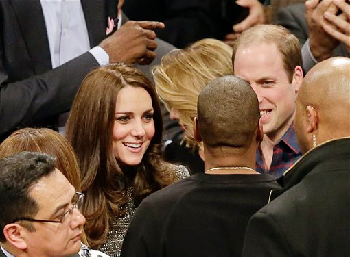 Prince William and Princess Kate meet Brooklyn royalty, Jay-Z at Barclays Center Monday night. AP Photo/Frank Franklin II