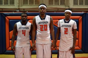Jefferson has been to and lost the last three PSAL finals, but this year could be the year with the big three of (shown from left) Jaquan McKennon, Davere Creighton and Shamorie Ponds leading the way. First, head coach Bud Pollard wants them to prove that they are mean enough to win it all. Eagle photos by Rob Abruzzese