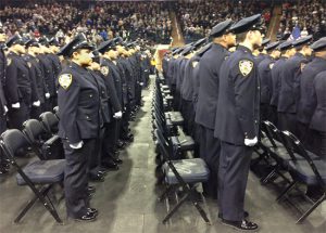 More than 800 NYPD Police Academy grads filled Madison Square Garden on Monday.  Photo courtesy of NYPD