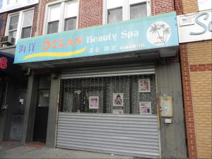 Ocean Beauty Spa, at 7312 18th Ave., was one of nine locations raided by authorities on Thursday as part of the investigation into alleged prostitution activity. Eagle photo by Paula Katinas