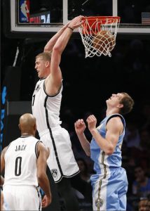 Mason Plumlee continues to thrive in his new role as the Nets’ starting center. AP photo