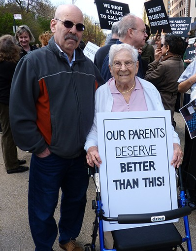 Ruth Willig, 90, with her son Bruce. Photo by Mary Frost