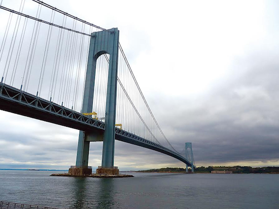 It will soon cost $16 to cross the Verrazano-Narrows Bridge. Staten Islanders with EZ Pass who make three or more trips a month will pay $6.24 a trip. Bay Ridge lawmakers want Brooklyn residents to get a discount too. Photo by Rick Buttacavoli