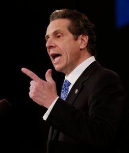 Andrew Cuomo discussed improving relations with the police. AP Photo/Mike Groll