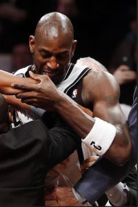 Kevin Garnett got suspended for head-butting Dwight Howard during the Nets’ sixth straight loss Monday night at Downtown’sBarclays Center. Photo by the Associated Press