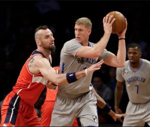 Second-year center Mason Plumlee is emerging as one of the most valuable players on the struggling Nets as they hit the midway point of their season with Saturday night’s home loss to Washington. AP photo