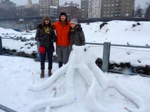 Brooklyn Bridge Park was filled with snow-loving revelers last year. Eagle file photo by Mary Frost