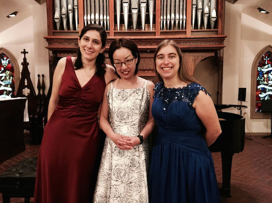 Violist Eva Gerard, (left), pianist Keiko Asakawa-Golden (center) and cellist Mary Robb performed in concert in October. Photo courtesy Art on the Corner