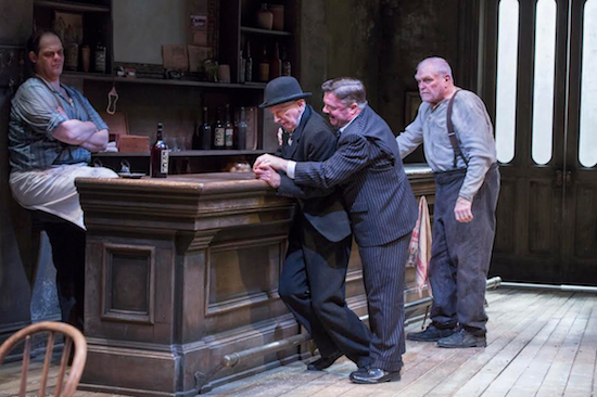 From left: Salvatore Inzerillo, James Harms, Nathan Lane and Brian Dennehy appear in “The Iceman Cometh” at the BAM Harvey Theater. AP Photo/Brooklyn Academy of Music, Richard Termine