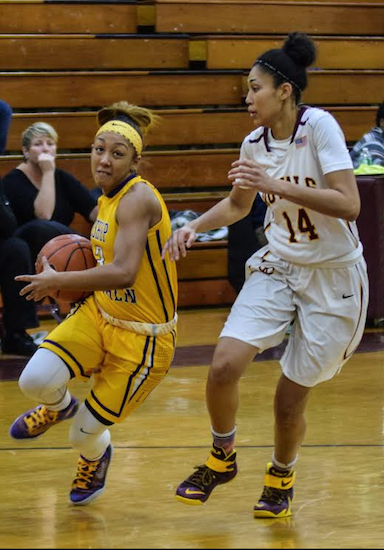 Kiana Clark was disappointed that her team failed to rally in the second half against Christ the King. Eagle photo by Rob Abruzzese