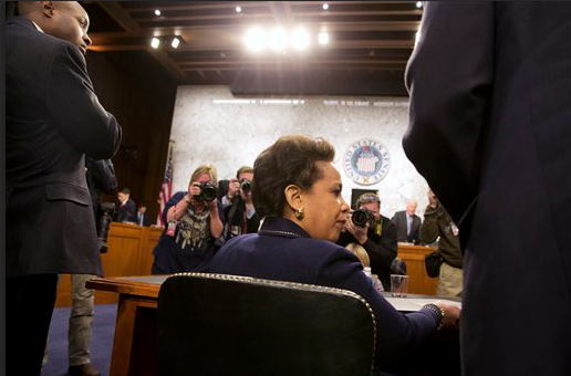 In this Jan. 28 photo, attorney general nominee Loretta Lynch testifies on Capitol Hill in Washington. Senate Republicans are delaying a committee vote on the president's nominee for attorney general. The lawmakers say they have more questions for Loretta Lynch. Committee Chairman Sen. Charles Grassley of Iowa says it's standard procedure. AP Photo/Jacquelyn Martin