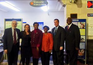 Pictured from left: Edward Kramer, a member of the Operation Hope Northeastern Board; Mary Hagerty Ehrsam, CEO, New York and Division President, HOPE Youth Empowerment Group Operation HOPE, Inc.; U.S. Congresswoman Yvette D. Clarke; Assemblymember Annette Robinson; Brian Doran, N.Y. Metro Region executive, PCB; and Pedro Barry, Small Business Program manager, Operation HOPE. Photo courtesy of Popular Community Bank