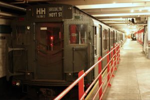 The Transit Museum is part of the MTA's historic preservation efforts. This 1930s IND car was once a shuttle between the Hoyt and Court Street stations. Photo by Benjamin Preston