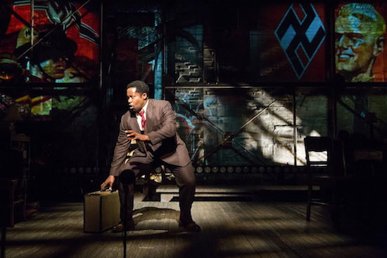Daniel Beaty plays Paul Robeson, a tragic hero of the pre-civil rights movement era, in the one-man play “The Tallest Tree in the Forest.” Photos by Max Gordon, courtesy of BAM