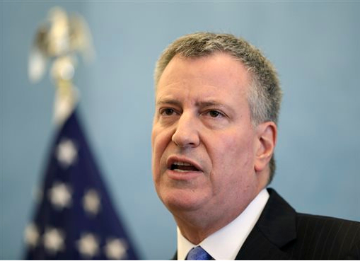 Bill de Blasio aims to tout affordable housing to local business leaders. AP Photo/Seth Wenig, File
