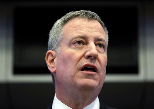 Bill de Blasio was pleased with the first day of pre-K registration. AP Photo/Seth Wenig