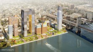 On Monday, Two Trees Management announced it has broken ground on the first new building at the Domino Sugar Refinery site. Renderings by SHoP