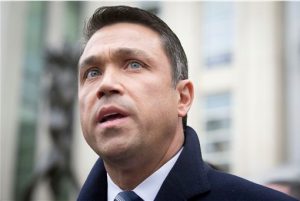 Michael Grimm may be searching for a job overseas. AP Photo/John Minchillo