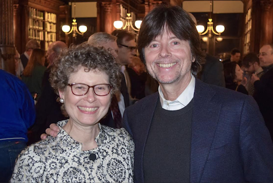 The Brooklyn Historical Society hosted a fundraising event with acclaimed producer and director Ken Burns, pictured with BHS President Deborah Schwartz, to raise money for children's programming. Eagle photo by Rob Abruzzese